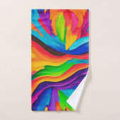 Rainbow Swirl Painting Badhandtuch Set (Handtuch)