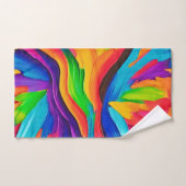 Rainbow Swirl Painting Badhandtuch Set (Handtuch)