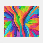Rainbow Swirl Painting Fleecedecke (Vorderseite (Horizontal))