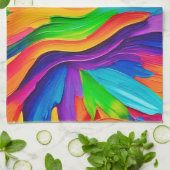 Rainbow Swirl Painting Geschirrtuch (Gefaltet)