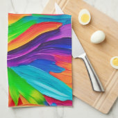 Rainbow Swirl Painting Geschirrtuch (Viertel Falte)