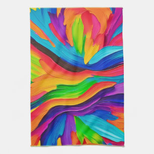 Rainbow Swirl Painting Geschirrtuch