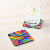Rainbow Swirl Painting Getränkeuntersetzer (Rechte Seite)