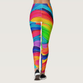 Rainbow Swirl Painting Leggings (Rückseite)