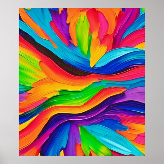 Rainbow Swirl Painting Poster (Vorne)