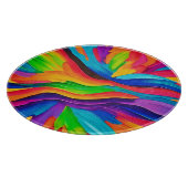Rainbow Swirl Painting Schneidebrett (Ecke)