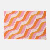 Rainbow Swirl Pink Orange Abstrakt Retro Sunshine Fußmatte (Vorderseite)