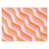 Rainbow Swirl Pink Orange Abstrakt Retro Sunshine Tischdecke (Vorderseite (Horizontal))