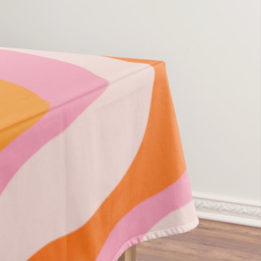 Rainbow Swirl Pink Orange Abstrakt Retro Sunshine Tischdecke (Beispiel)