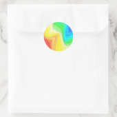 Rainbow Swirl Runder Aufkleber (Tasche)