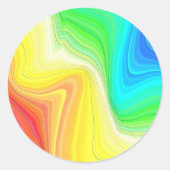 Rainbow Swirl Runder Aufkleber (Vorderseite)