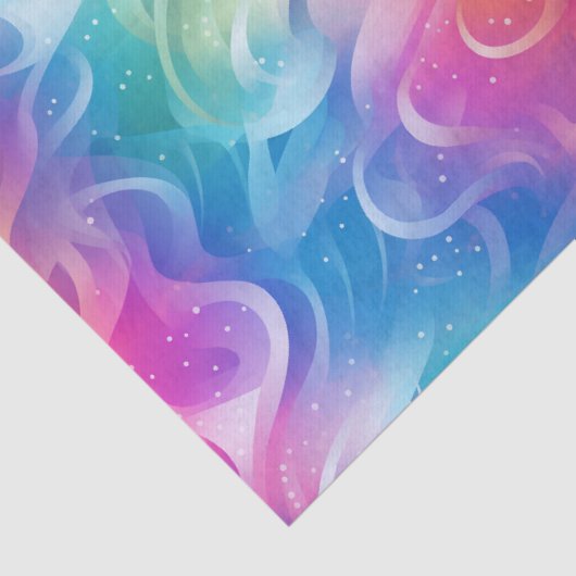 Rainbow Swirl Stardust Decoupage Seidenpapier (Detail)