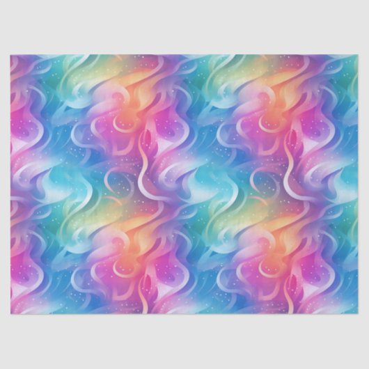 Rainbow Swirl Stardust Decoupage Seidenpapier (Vorderseite)