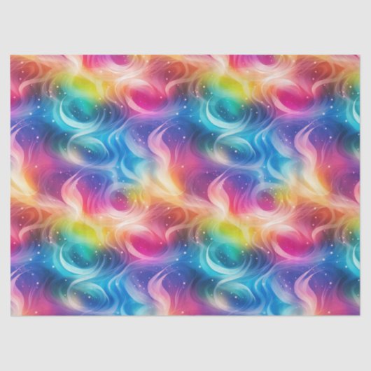Rainbow Swirl Stardust Decoupage Seidenpapier (Vorderseite)