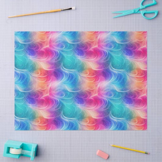 Rainbow Swirl Stardust Decoupage Seidenpapier (Basteln)