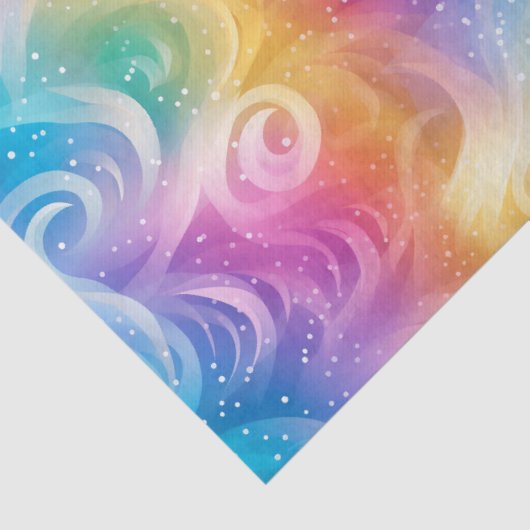 Rainbow Swirl Stardust Decoupage Seidenpapier (Detail)