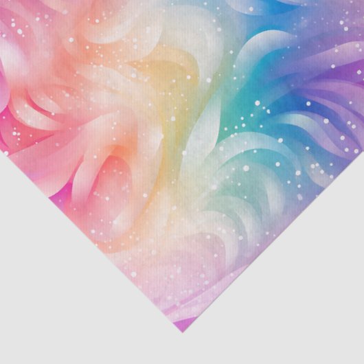 Rainbow Swirl Stardust Decoupage Seidenpapier (Detail)