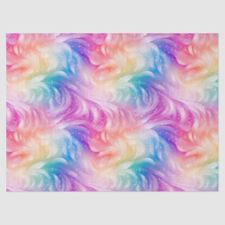 Rainbow Swirl Stardust Decoupage Seidenpapier
