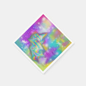 Rainbow Swirl & Stars Serviette (Ecke)