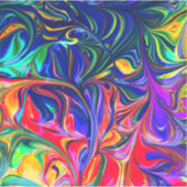Rainbow Swirl Trippy Glow Stick Aufkleber (Vorderseite)