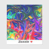 Rainbow Swirl Trippy Glow Stick Aufkleber (Blatt)