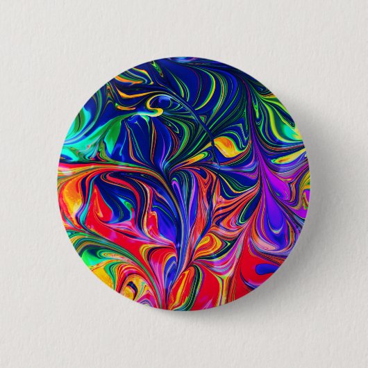 Rainbow Swirl Trippy Glow Stick Button (Vorderseite)