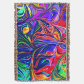 Rainbow Swirl Trippy Glow Stick Decke (Vorderseite Vertikal)