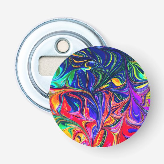 Rainbow Swirl Trippy Glow Stick Flaschenöffner (Vorderseite)