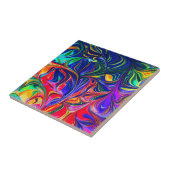 Rainbow Swirl Trippy Glow Stick Fliese (Seite)