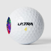 Rainbow Swirl Trippy Glow Stick Golfball (Logo)