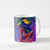Rainbow Swirl Trippy Glow Stick Kaffeetasse (VorderseiteRechts)