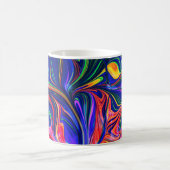 Rainbow Swirl Trippy Glow Stick Kaffeetasse (Mittel)