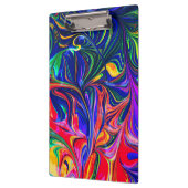 Rainbow Swirl Trippy Glow Stick Klemmbrett (Links)