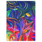 Rainbow Swirl Trippy Glow Stick Klemmbrett (Rückseite)