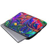 Rainbow Swirl Trippy Glow Stick Laptopschutzhülle (Vorne Knopf)