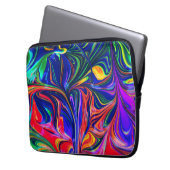 Rainbow Swirl Trippy Glow Stick Laptopschutzhülle (Vorderseite Links)
