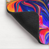 Rainbow Swirl Trippy Glow Stick Mousepad (Ecke)