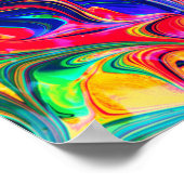 Rainbow Swirl Trippy Glow Stick Poster (Ecke)