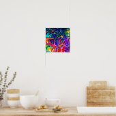 Rainbow Swirl Trippy Glow Stick Poster (Küche)