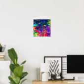 Rainbow Swirl Trippy Glow Stick Poster (Heimbüro)