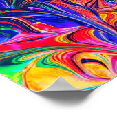 Rainbow Swirl Trippy Glow Stick Poster (Ecke)