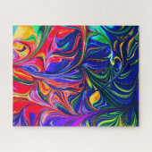 Rainbow Swirl Trippy Glow Stick Puzzle (Horizontal)