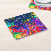 Rainbow Swirl Trippy Glow Stick Rechteckiger Pappuntersetzer (angewinkelt)