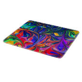 Rainbow Swirl Trippy Glow Stick Schneidebrett (Ecke)