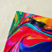 Rainbow Swirl Trippy Glow Stick Strandtuch (Beispiel)