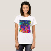 Rainbow Swirl Trippy Glow Stick T-Shirt (Vorne ganz)