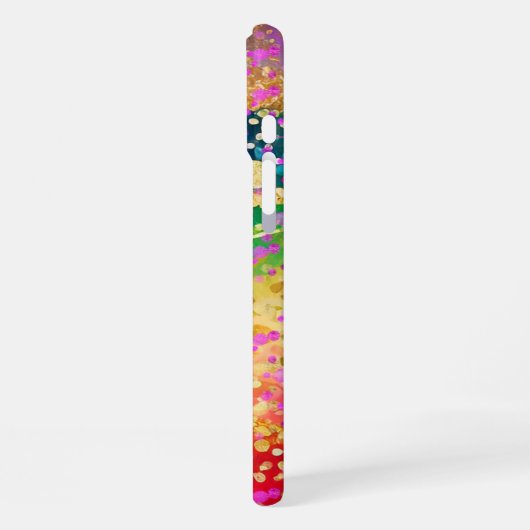 Rainbow Swirl und Confetti iPhone Hülle (Linke Seite)