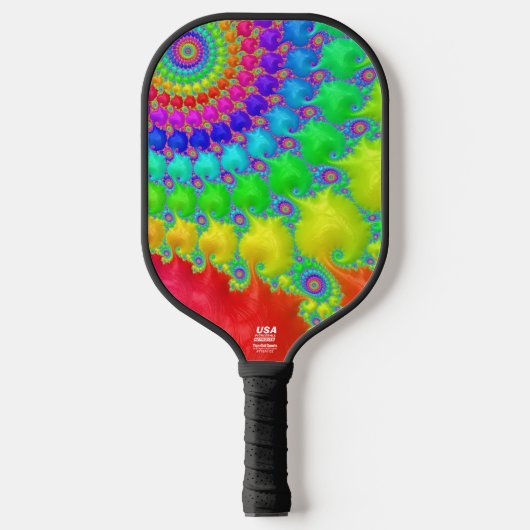 Rainbow Swirl - USA Pickle Ball zugelassenes Padde Pickleball Schläger (Vorderseite)