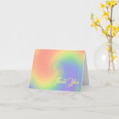 Rainbow Swirl Vielen Dank Karte (Gelbe Blume)
