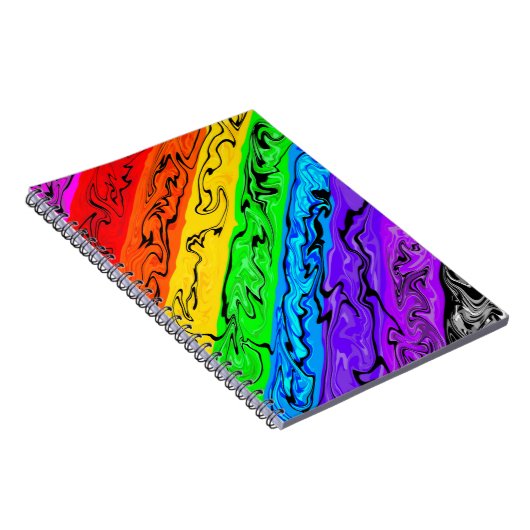 Rainbow Swirls Notizblock (Rechte Seite)
